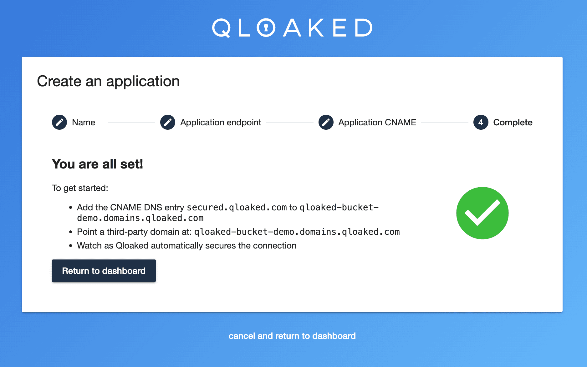 Application created